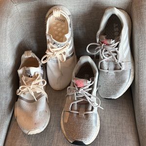 Adidas boost - gently worn. Cream color is 8 1/2 grey is 9 .